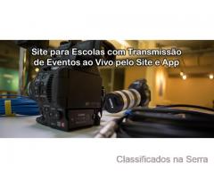 Site para Escolas com transmissão de eventos ao vivo com App