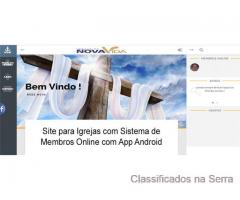 Site Igrejas com administração de membros online com App